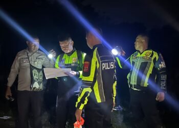 Laka Maut Libatkan Bus DAMRI di Sarmi, Polisi Sigap Tangani TKP dan Redam Aksi Pemalangan