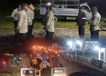 Polres Mamberamo Raya Laksanakan Pengamanan Pawai Obor dalam Rangka Paskah 2026