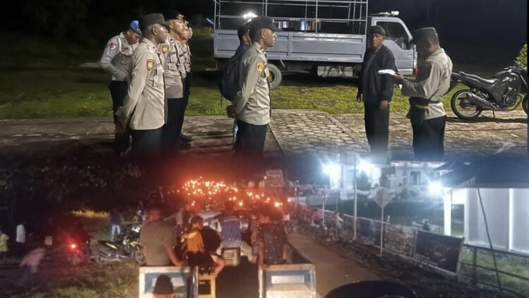 Polres Mamberamo Raya Laksanakan Pengamanan Pawai Obor dalam Rangka Paskah 2026