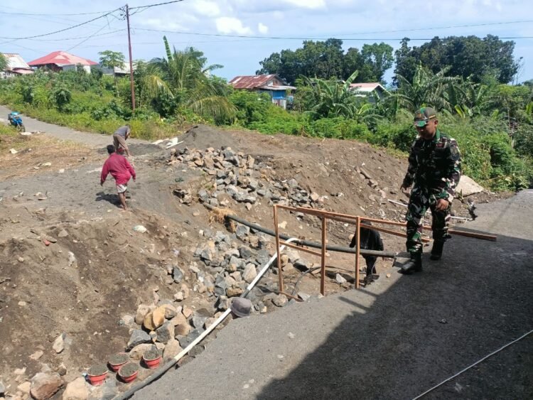 Pembangunan Jembatan Beton Mulai Dikebut di Girian Indah, Dandim 1310/Bitung Pastikan Pekerjaan Selesai Tepat Waktu