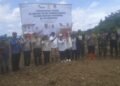 Kapolsek Bonggo Hadiri Kegiatan Percepatan Tanam Padi Gogo di Kampung Tetom Jaya