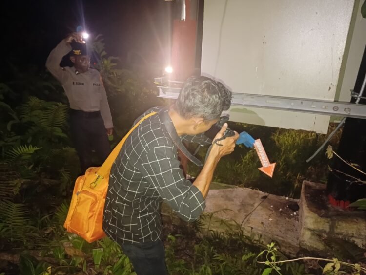 Polres Sarmi Olah TKP Pencurian Gardu Listrik di Sarmi Selatan, Pelaku Masih Dalam Penyelidikan
