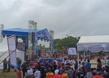 Meriahkan HUT ke-24, Sat Lantas Polres Sarmi Kawal Jalan Santai dan Launching Car Free Day Berlangsung Aman dan Lancar
