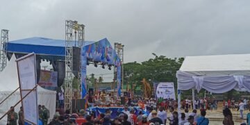 Meriahkan HUT ke-24, Sat Lantas Polres Sarmi Kawal Jalan Santai dan Launching Car Free Day Berlangsung Aman dan Lancar