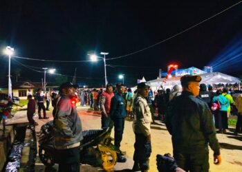 Sat Samapta Polres Sarmi Intensifkan Patroli Malam di Pasar Sentral Mararena, Situasi Kondusif