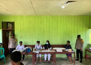 Polsek Tor Atas Dampingi Posyandu Samanente
