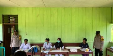 Polsek Tor Atas Dampingi Posyandu Samanente