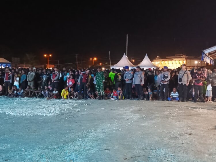 Polres Sarmi Kerahkan Personel Amankan Pesta Rakyat HUT ke-24 Kabupaten Sarmi