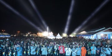 Kapolres Sarmi Hadiri Puncak Perayaan HUT ke-24 Kabupaten Sarmi di Mararena
