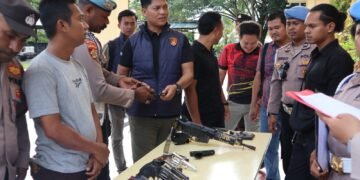 Pastikan Kepatuhan Anggota, Propam Polres Sarmi Cek Senpi Dinas