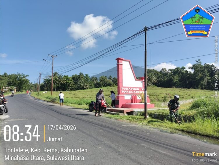 Babinsa Koramil 1310-01/Bitung Bersama Lurah dan Warga Paceda Gelar Karya Bakti Bersih Lingkungan, Dukung Gerakan Indonesia Asri