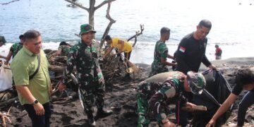 Libatkan TNI, Polri, Pemerintah Daerah dan Masyarakat, Dandim 1310/Bitung Pimpin Gerakan Indonesia Asri di Makawidey