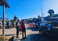 Personel Pos Shelter Sat Samapta Polres Sarmi Amankan Car Free Day di Mararena