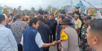 Kapolsek Bonggo Hadiri Kunjungan Kerja Waket Komisi V DPR RI di Distrik Bonggo