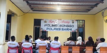 Kebersamaan Keluarga Besar Polsek Bonggo Terjalin dalam Kegiatan Family Gathering