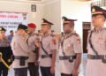 Kapolres Sarmi Pimpin Upacara Sertijab Kasat Resnarkoba, Kasat Samapta dan Kapolsek Pantai Barat