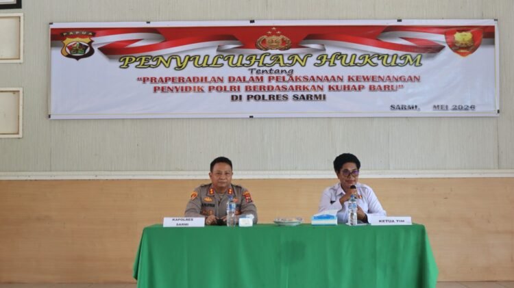 Tingkatkan Kualitas Penegakan Hukum, Polres Sarmi Gelar Penyuluhan Hukum Bersama Bidkum Polda Papua