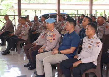 Personel Polres Sarmi Ikuti Sosialisasi Program Jaminan Kesehatan (JKN) dan Kanal Layanan BPJS Kesehatan