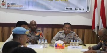 Bag Ren Polres Sarmi Evaluasi Penyerapan Anggaran Triwulan I Tahun 2026