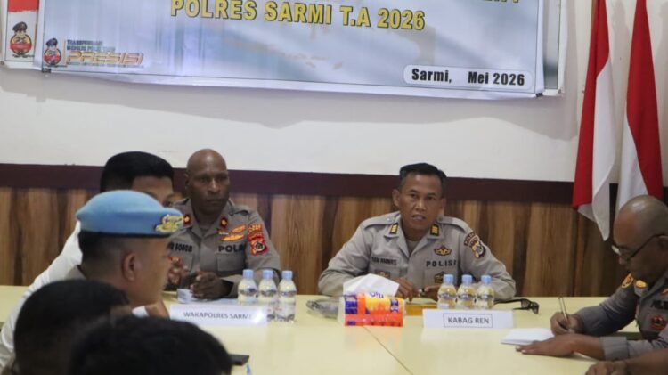 Bag Ren Polres Sarmi Evaluasi Penyerapan Anggaran Triwulan I Tahun 2026