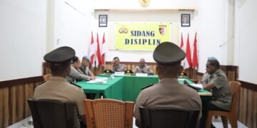 Penegakan Disiplin Internal, Dua Anggota Polres Sarmi Jalani Sidang Disiplin
