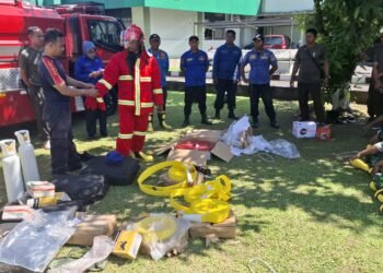 Tingkatkan Kemampuan Hadapi Situasi Darurat Bencana Kebakaran, Personel Kodim 1310/Bitung Ikuti Bimtek Pengoperasian Ransus Damkar