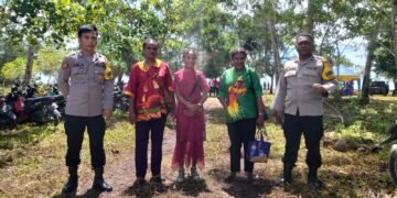 Kapolsek Bonggo Hadiri Sekaligus Laksanakan Pengamanan Ibadah Perayaan Pentakosta ke-II Lingkungan Klasis Bonggo