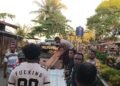 Wujud Kepedulian, Polsek Bonggo Serahkan Bantuan Material Gereja di Kampung Anus