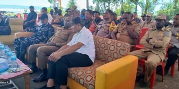 Kapolsek Bonggo Hadiri Awal Pembangunan KNMP