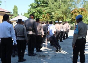 Pastikan Kedisiplinan Personel, Propam Polres Sarmi Gelar Gaktiblin Rutin