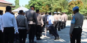 Pastikan Kedisiplinan Personel, Propam Polres Sarmi Gelar Gaktiblin Rutin