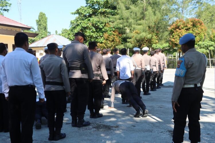 Pastikan Kedisiplinan Personel, Propam Polres Sarmi Gelar Gaktiblin Rutin