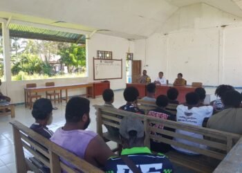 Sat Resnarkoba Polres Sarmi Sosialisasikan Pembentukan Kampung Bebas Narkoba di Kasukwe