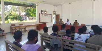 Sat Resnarkoba Polres Sarmi Sosialisasikan Pembentukan Kampung Bebas Narkoba di Kasukwe