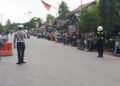Pastikan Kelancaran Pendaftaran Siswa Baru, Sat Lantas Polres Sarmi Siaga Atur Lalu Lintas di SMA Negeri 1 Sarmi