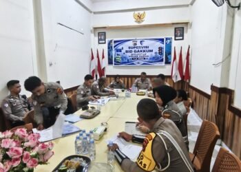 Perkuat Kamseltibcar lantas, Polres Sarmi Terima Kunjungan Tim Supervisi Ditlantas Polda Papua
