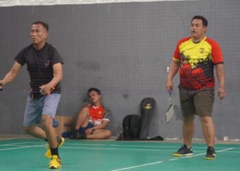 Puncak Turnamen Badminton HUT Bhayangkara ke-80, Satresnarkoba Raih Gelar Juara