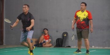 Puncak Turnamen Badminton HUT Bhayangkara ke-80, Satresnarkoba Raih Gelar Juara