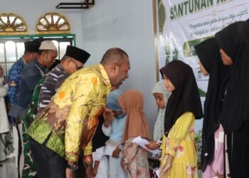 Kasat Narkoba Polres Sarmi Hadiri Santunan Anak Yatim dalam Memperingati 10 Muharram yang Digelar BKMT Kabupaten Sarmi