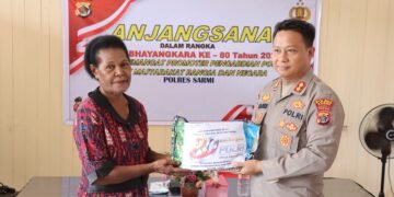 Menghormati Jasa Para Senior, Polres Sarmi Gelar Anjangsana Hari Bhayangkara ke-80