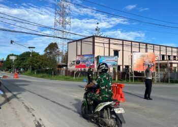 Cegah Kemacetan Saat Pendaftaran Siswa Baru, Satlantas Polres Sarmi Intensifkan Strong Point di Titik Rawan