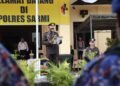 Puncak HUT Bhayangkara ke-80, Polres Sarmi Gelar Upacara Khidmat di Halaman Mapolres