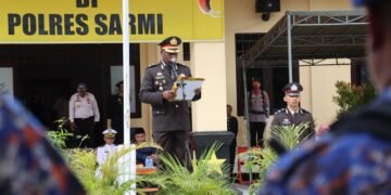 Puncak HUT Bhayangkara ke-80, Polres Sarmi Gelar Upacara Khidmat di Halaman Mapolres