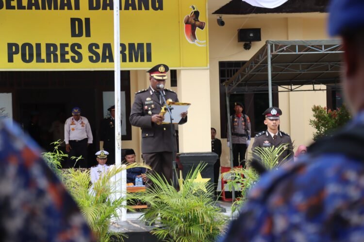 Puncak HUT Bhayangkara ke-80, Polres Sarmi Gelar Upacara Khidmat di Halaman Mapolres