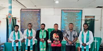 Wujud Kepedulian Polri, Polsek Bonggo Serahkan Bantuan untuk Pembangunan Gereja di Bonggo Timur