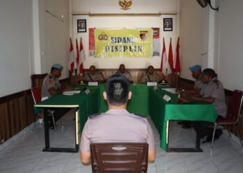 Polres Sarmi Tegakkan Disiplin Internal, Satu Anggota Jalani Sidang Disiplin