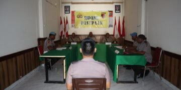 Polres Sarmi Tegakkan Disiplin Internal, Satu Anggota Jalani Sidang Disiplin
