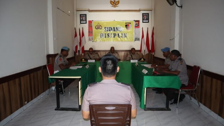 Polres Sarmi Tegakkan Disiplin Internal, Satu Anggota Jalani Sidang Disiplin