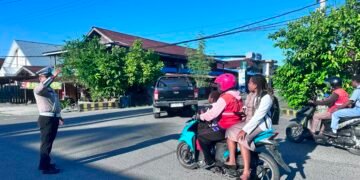 Satlantas Polres Sarmi Hadir di Pagi Hari, Wujudkan Keamanan dan Kelancaran Arus Lalu Lintas
