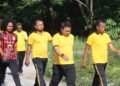 Jaga Kebugaran dan Perkuat Soliditas, Kapolres Sarmi Pimpin Olahraga Pagi Bersama Personel